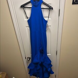 Elegant Blue Razorback Dress